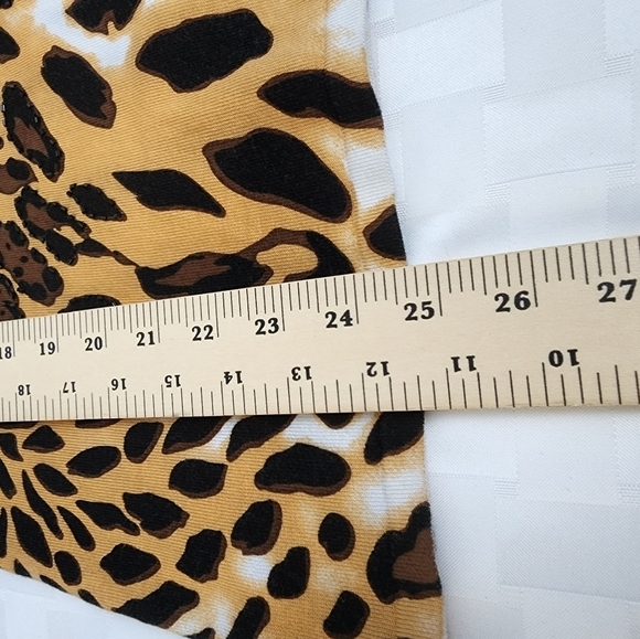 Fontana Cheeta Print Knit Gem Square Neck Women's Tank Top Size XL - Picture 7 of 8